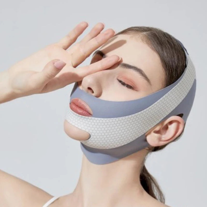 Banda de emagrecimento para bochecha e queixo, modelador em V, máscara de levantamento de linha em V, lifting facial, faixa antirrugas, máscara de dormir, beleza e saúde