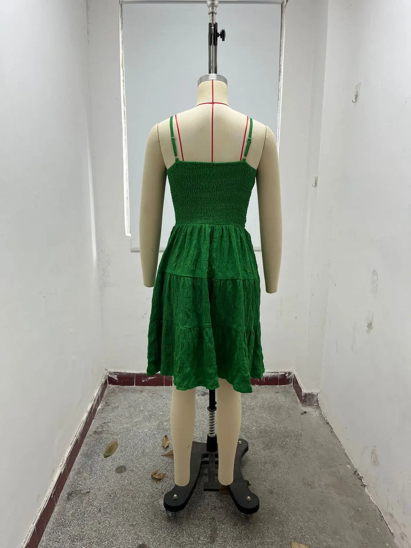 Vestido curto feminino de verão, camisola, colete, minivestido, sem mangas, esvoaçante, linha A