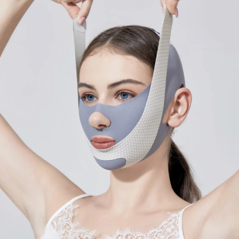 Banda de emagrecimento para bochecha e queixo, modelador em V, máscara de levantamento de linha em V, lifting facial, faixa antirrugas, máscara de dormir, beleza e saúde